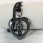 Charcoal HEMATITE Heart NECKLACE PENDANT