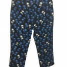 Vtg Black Palm Tree Pants Bamboo Traders Cotton Spandex 34x34” Size 10