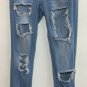 VIP Jeans Denim Light Blue Wash, Ripped Size 5-6 29x36&acirc;�� See Pic Flaw