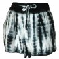 Island Beach Tie Dye Elastic Waist  Black  Sexy Mini Shorts Size L Beach Casual