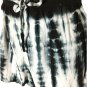 Island Beach Tie Dye Elastic Waist  Black  Sexy Mini Shorts Size L Beach Casual