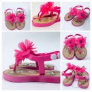 Bebe Hot Pink Girls Sandals, Toddlers Size (7/8)