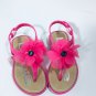 Bebe Hot Pink Girls Sandals, Toddlers Size (7/8)