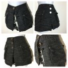 Rachel Rachel Roy Black Multi Printed Pocket Skort Shorts Mini Skirt Cotton Sz 6