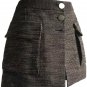 Rachel Rachel Roy Black Multi Printed Pocket Skort Shorts Mini Skirt Cotton Sz 6