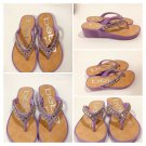 Bebe Rhinestone Lavender Girls Sandals Size 11/12