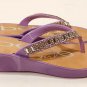 Bebe Rhinestone Lavender Girls Sandals Size 11/12