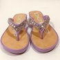 Bebe Rhinestone Lavender Girls Sandals Size 11/12