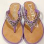 Bebe Rhinestone Lavender Girls Sandals Size 11/12