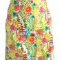 Ladies J. Crew Yellow Pink Colorful Flowers Floral Pencil Straight Skirt Sz 2