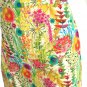 Ladies J. Crew Yellow Pink Colorful Flowers Floral Pencil Straight Skirt Sz 2