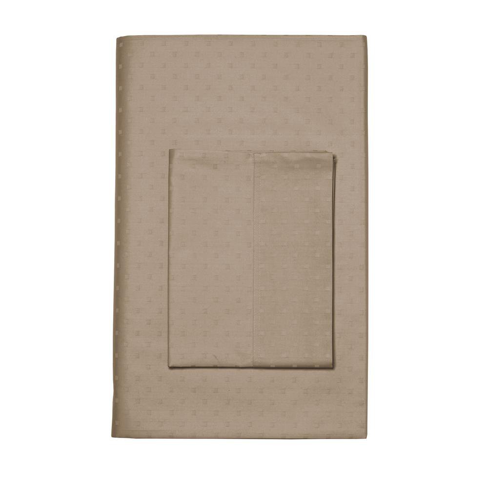 Legends Luxury Dot Cobblestone 500 Thread Count Cotton Sateen Standard Pillowcas