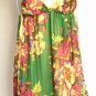 Double Zero Flowy Flower Top Cami With Detailed Crisscrossed Back, Size S