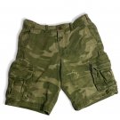 Hollister Co. Mens Teens Green Army Camo Cargo Classic Shorts Size 28  31Wx18.5L