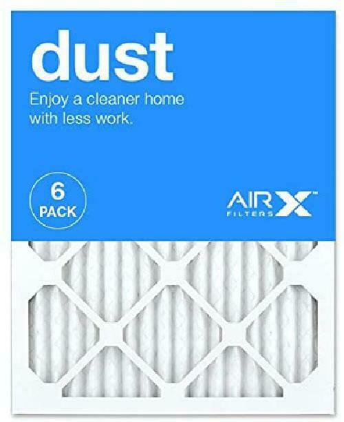 MERV 8 Pleated Air Filter Purifier Cleaner USA Made 6 Box AIRx DUST 16x20x1