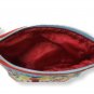New Small Travel Estee Lauder Cosmetic Bag Light Blue Colorful Center Flowers