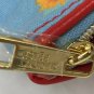 New Small Travel Estee Lauder Cosmetic Bag Light Blue Colorful Center Flowers