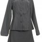 La Belle Vintage Women Blazer Jacket And Mini Skirt Career Office Wear Sz 5 Gray