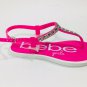 Bebe Hot Pink Rhinestone Women Girls Sandals Extra Cushion Size 4/5