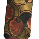 Hugo Boss Italian Silk Tie Maroon Gold Flower Men's