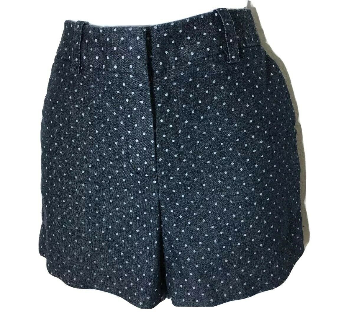Valerie Bertinelli Women&acirc;��s Blue Jean Denning White Polka Dot Shorts Size 4