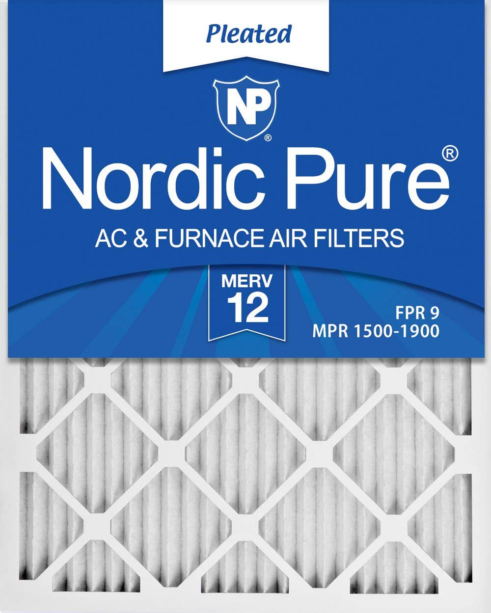 MERV AC Air Filter Cleaner Purifier 12 Pleated Nordic Pure 16x25x1 6 Box USA