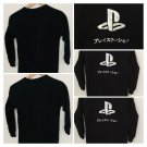 PlayStation Video Gamer Long Sleeve T Shirt Silver Japanese Writing Size YS