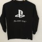 PlayStation Video Gamer Long Sleeve T Shirt Silver Japanese Writing Size YS