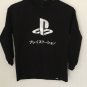 PlayStation Video Gamer Long Sleeve T Shirt Silver Japanese Writing Size YS