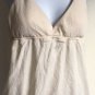 Self Steam Junior Women Tank Top Large Beige Daily Beach Wear V Neck