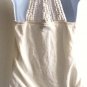 Self Steam Junior Women Tank Top Large Beige Daily Beach Wear V Neck