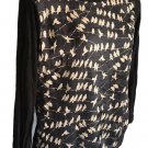 Sweet Rain Top Long Sleeve Dove Bird’s Dove Gold Black Women’s Sz M See Discript
