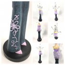 Mannequin Jewelry Earring Necklace Lavender Girl Figure Stand Display Holder15x2