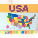 Lift a Flap USA Map Kids Children Book 2007 School Supply Learning
