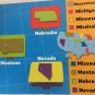 Lift a Flap USA Map Kids Children Book 2007 School Supply Learning