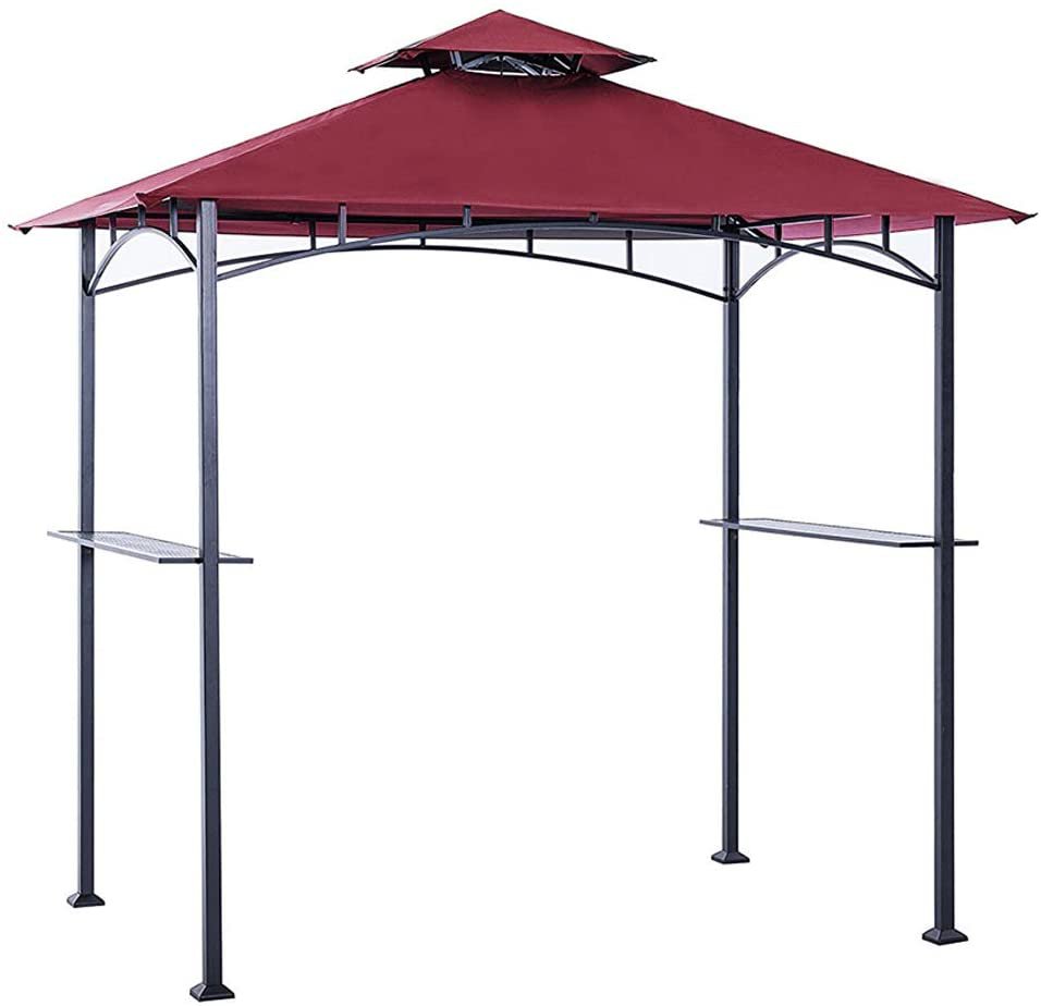 CANOPY Grill Shelter Shade Roof FIT for Gazebo  Roof ONLY Burgundy
