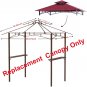 CANOPY Grill Shelter Shade Roof FIT for Gazebo  Roof ONLY Burgundy