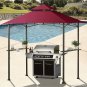 CANOPY Grill Shelter Shade Roof FIT for Gazebo  Roof ONLY Burgundy