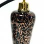Vintage Modernist Perfume Bottle Black And Gold With Pump Used With Flaws