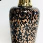 Vintage Modernist Perfume Bottle Black And Gold With Pump Used With Flaws