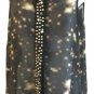 Love Culture Black Sheer Button Career Top High Low Sleeveless shirt Blouse Sz M