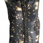 Love Culture Black Sheer Button Career Top High Low Sleeveless shirt Blouse Sz M