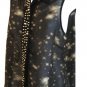 Love Culture Black Sheer Button Career Top High Low Sleeveless shirt Blouse Sz M