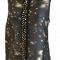 Love Culture Black Sheer Button Career Top High Low Sleeveless shirt Blouse Sz M