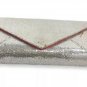 Victoria Secret Purse Hand Bag Party Clutch Silver Sequins Makeup Envelope Style