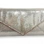 Victoria Secret Purse Hand Bag Party Clutch Silver Sequins Makeup Envelope Style