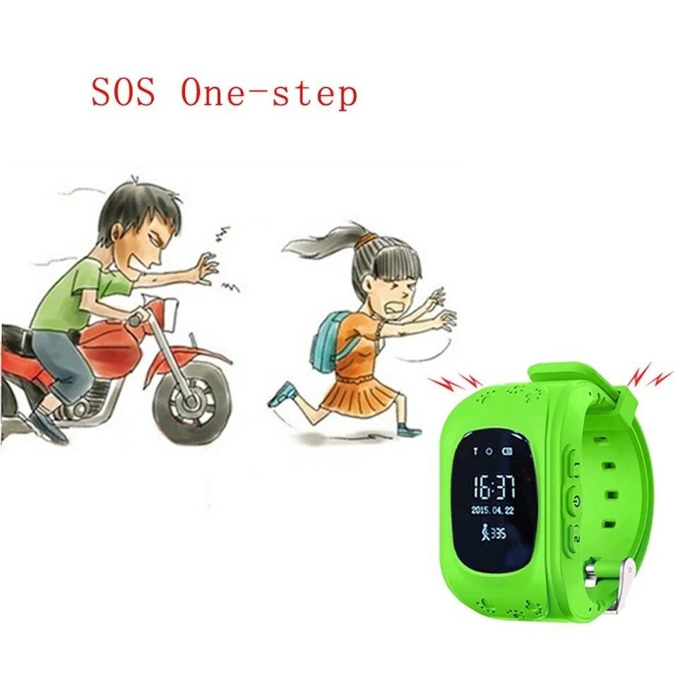 GPS KIDS TRACKER SMART WRISTWATCH - Sos Q50 Anti Lost Wrist Watch No Green Color