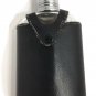 Vintage RUMPP Silver Top Cup Cowhide Leather Covered Clear Glass Whiskey Flask