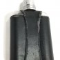 Vintage RUMPP Silver Top Cup Cowhide Leather Covered Clear Glass Whiskey Flask