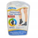 Cloudz Travel Compression Circulation Foot Sleeve Unisex  Small/Medium Black